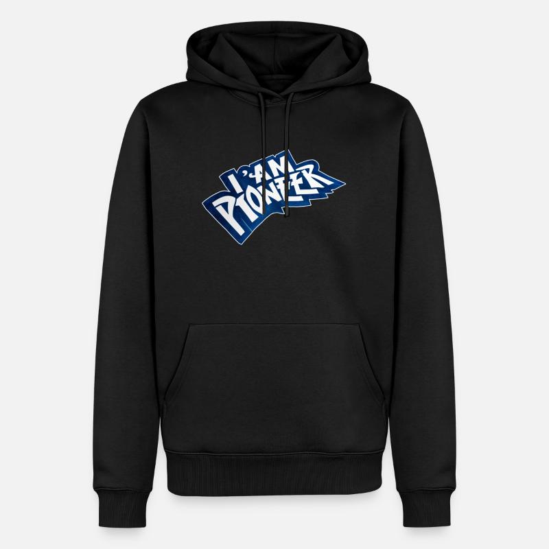 Ich bin ein Pionier - Männer Premium Bio Hoodie - Schwarz