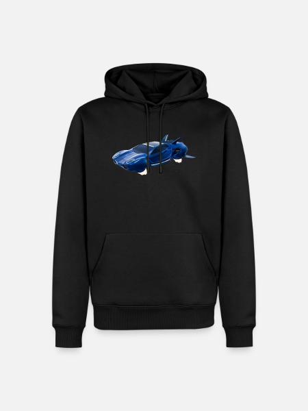 Sci-Fi Fliegendes Auto - Männer Premium Bio Hoodie - Schwarz