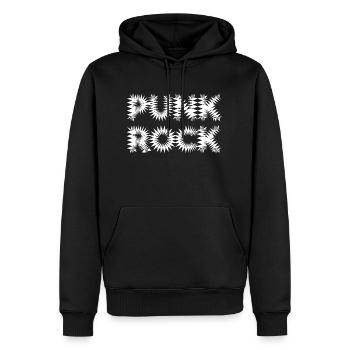 Punkrock-Logo-Design - Männer Premium Bio Hoodie - Schwarz - Vorne - Nico (187cm)