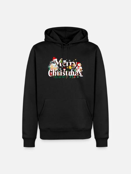 Merry Cristmas - Men’s Premium Organic Hoodie - black
