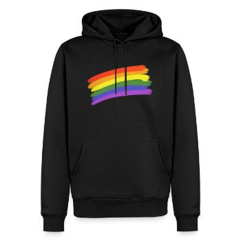 LGBTQ - Männer Premium Bio Hoodie - Schwarz - Vorne - Nico (187cm)