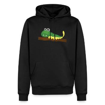 Chenille dss 1 AI 1 PNG 1a - Sweat à capuche Premium bio Homme - noir - Devant - Nico (187cm)