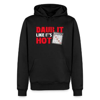 Daub It Like It's Hot Lustiges Bingo-Glücksspiel - Männer Premium Bio Hoodie - Schwarz - Vorne - Nico (187cm)