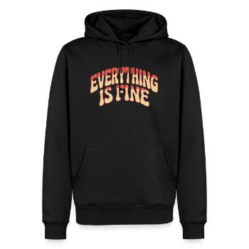 IST IN ORDNUNG - Männer Premium Bio Hoodie - Schwarz - Vorne - Nico (187cm)
