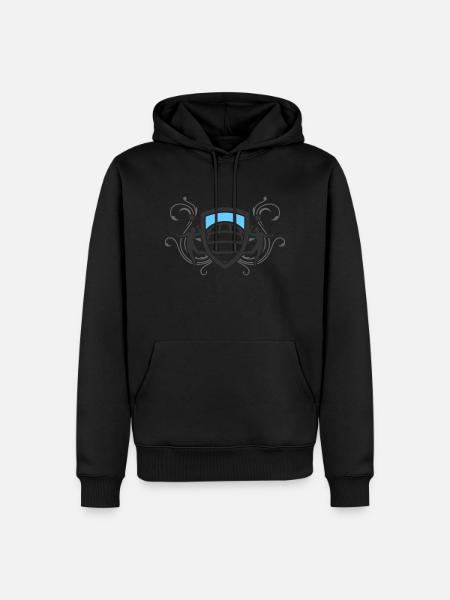 volleyball_wappen_v3_3c - Männer Premium Bio Hoodie - Schwarz