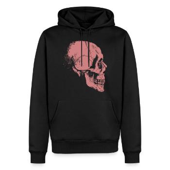 squelette - Sweat à capuche Premium bio Homme - noir - Devant - Nico (187cm)