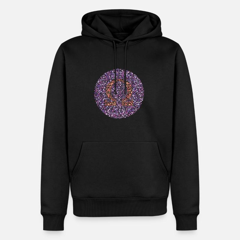 Omega-Sehtest - Männer Premium Bio Hoodie - Schwarz