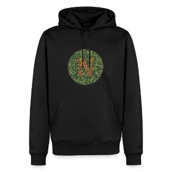 Nu test d'oeil - Sweat à capuche Premium bio Homme - noir - Devant - Nico (187cm)
