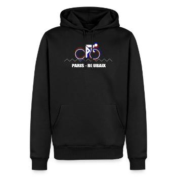 Paris Roubaix Road Bike Track Cyclists - Men’s Premium Organic Hoodie - black - Front - Nico (187cm)