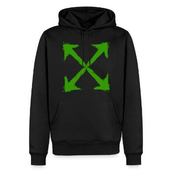 Green Arrow - Sweat à capuche Premium bio Homme - noir - Devant - Nico (187cm)