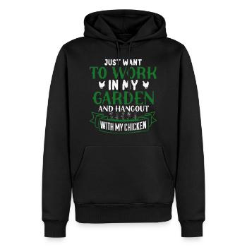 Jardiniers amateurs, jardiniers de fruits et légumes - Sweat à capuche Premium bio Homme - noir - Devant - Nico (187cm)