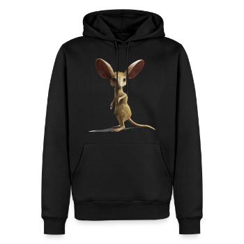 Niedliches Langohr-Jerboa Design - Männer Premium Bio Hoodie - Schwarz - Vorne - Nico (187cm)
