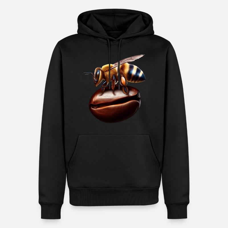 Café d’abeille - Sweat à capuche Premium bio Homme - noir