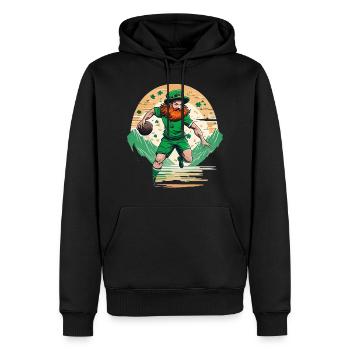 St. Patrick’s Day Shamrock Handball - Sweat à capuche Premium bio Homme - noir - Devant - Nico (187cm)