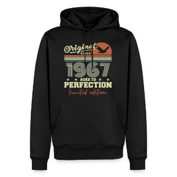 Original 1967 Geburtstagsgeschenk 1945 Retro 1967 - Männer Premium Bio Hoodie - Schwarz - Vorne - Nico (187cm)