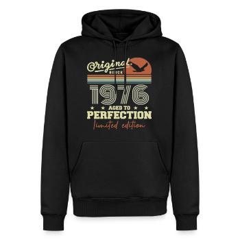 Original 1976 Geburtstagsgeschenk 1945 Retro 1976 - Männer Premium Bio Hoodie - Schwarz - Vorne - Nico (187cm)