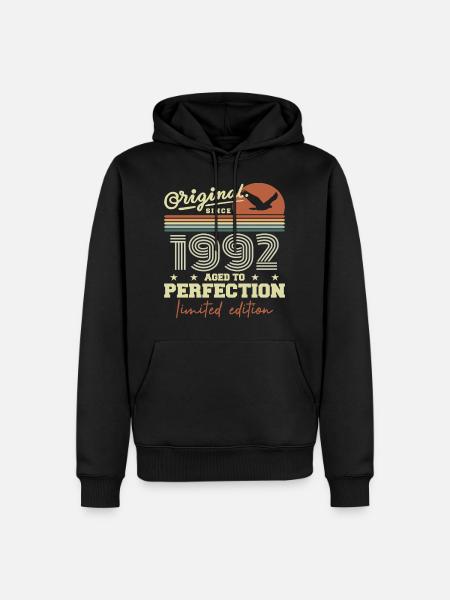 Original 1992 cadeau anniversaire 1992 rétro 1992 - Herre Premium økologisk hoodie - sort