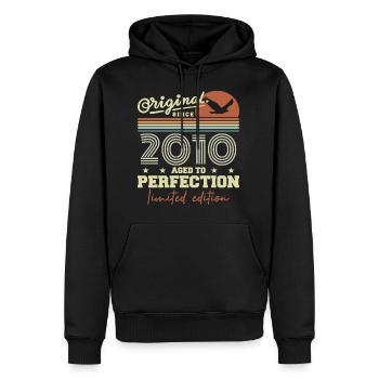 Original 2010 Retro 2010 Geburtstagsgeschenk 2010 - Männer Premium Bio Hoodie - Schwarz - Vorne - Nico (187cm)