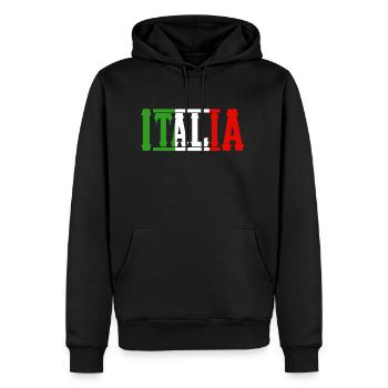 italie - Sweat à capuche Premium bio Homme - noir - Devant - Nico (187cm)