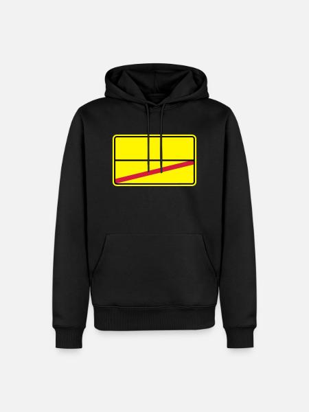 Ortsschild - Männer Premium Bio Hoodie - Schwarz