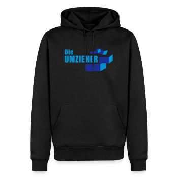 Umzugsteam "Die Umzieher" - Männer Premium Bio Hoodie - Schwarz - Vorne - Nico (187cm)