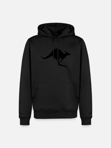 Kangaroo__V004 - Men’s Premium Organic Hoodie - black