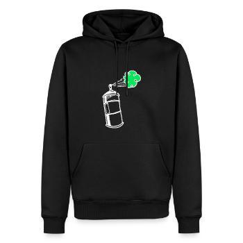 Graffiti - Männer Premium Bio Hoodie - Schwarz - Vorne - Nico (187cm)