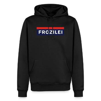 FROZILEI versus Polizei - Männer Premium Bio Hoodie - Schwarz - Vorne - Nico (187cm)