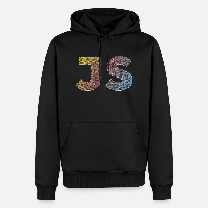 JS (JavaScript) - Sweat à capuche Premium bio Homme - noir