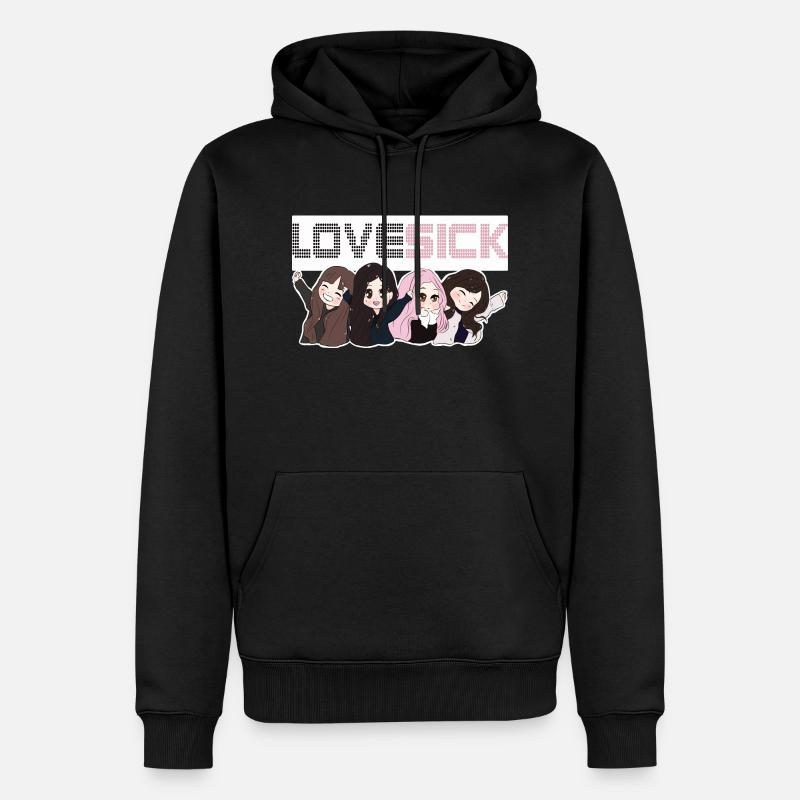 K-pop. - Ekologisk premiumluvtröja herr - svart