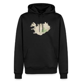 Map of Iceland - Men’s Premium Organic Hoodie - black - Front - Nico (187cm)