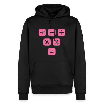 Mathe Symbole Mathematische Zeichen Mathematik - Männer Premium Bio Hoodie - Schwarz - Vorne - Nico (187cm)