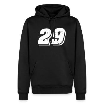 29 Zahl Symbol - Männer Premium Bio Hoodie - Schwarz - Vorne - Nico (187cm)