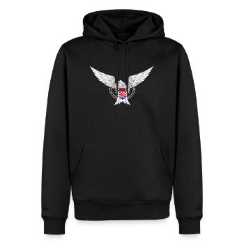 Kroatien Kroatisch Hrvatska Kroaten Kroaten Kroaten - Männer Premium Bio Hoodie - Schwarz - Vorne - Nico (187cm)