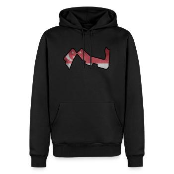 Singapur Rennstrecke mit Flagge - Männer Premium Bio Hoodie - Schwarz - Vorne - Nico (187cm)