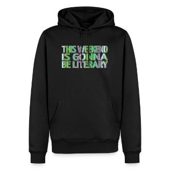 frequent readers book fan book connoisseur a time - Men’s Premium Organic Hoodie - black - Front - Nico (187cm)