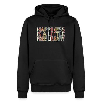 présent comptable livre nerd livre citations école - Sweat à capuche Premium bio Homme - noir - Devant - Nico (187cm)