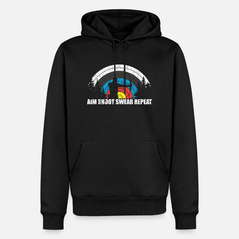 Spaß Bogenschießen Bogenjäger Bogenjagd Bogenjagd - Männer Premium Bio Hoodie - Schwarz