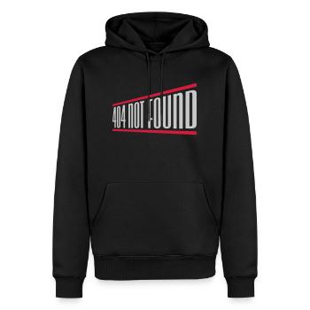 404 not found Computer - Männer Premium Bio Hoodie - Schwarz - Vorne - Nico (187cm)