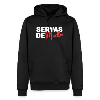 Servas de Madln - Männer Premium Bio Hoodie - Schwarz - Vorne - Nico (187cm)