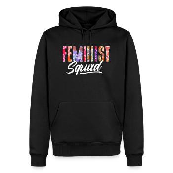Troupe féministe Féministe - Sweat à capuche Premium bio Homme - noir - Devant - Nico (187cm)
