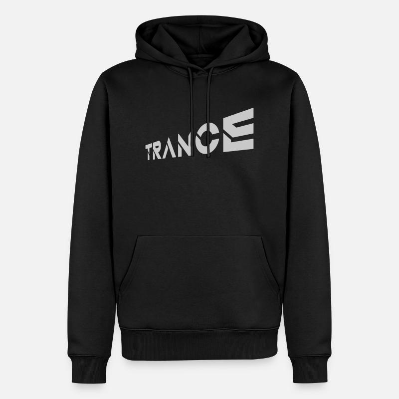 Musique de lettrage Techno Trance - Sweat à capuche Premium bio Homme - noir