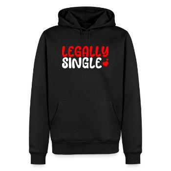 Legally Single 3 - Männer Premium Bio Hoodie - Schwarz - Vorne - Nico (187cm)