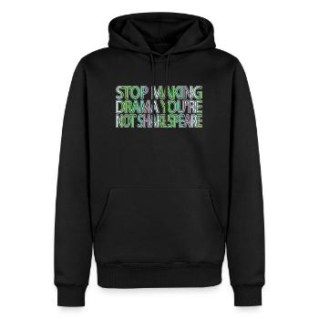 fan de livres scolaires lecteurs fréquents connaisseur de livres - Sweat à capuche Premium bio Homme - noir - Devant - Nico (187cm)