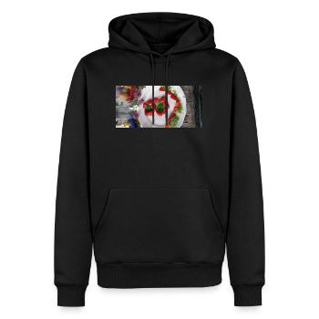 verkehrtherum natürlich - Männer Premium Bio Hoodie - Schwarz - Vorne - Nico (187cm)