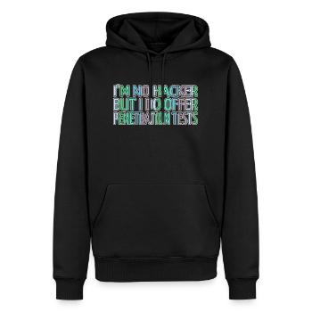 hack the box bday anonymous expect us encrypt - Männer Premium Bio Hoodie - Schwarz - Vorne - Nico (187cm)