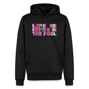 sport adult swim tshirts swimsuit tshirts bicycle - Männer Premium Bio Hoodie - Schwarz - Vorne - Nico (187cm)