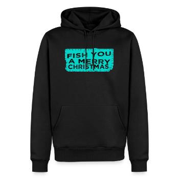 Dinosaur Moon Carolina Dork Fun Dinosaur Fishing - Men’s Premium Organic Hoodie - black - Front - Nico (187cm)