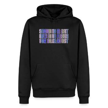 Sapin de Noël dinosaure sous l’arbre dork - Sweat à capuche Premium bio Homme - noir - Devant - Nico (187cm)