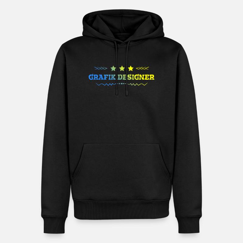 Grafik Designer Beruf - Männer Premium Bio Hoodie - Schwarz